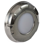 Lumitec Aurora - LED Dome Light - Polished SS Finish - 2-Color White/Blue Dimming (101138)