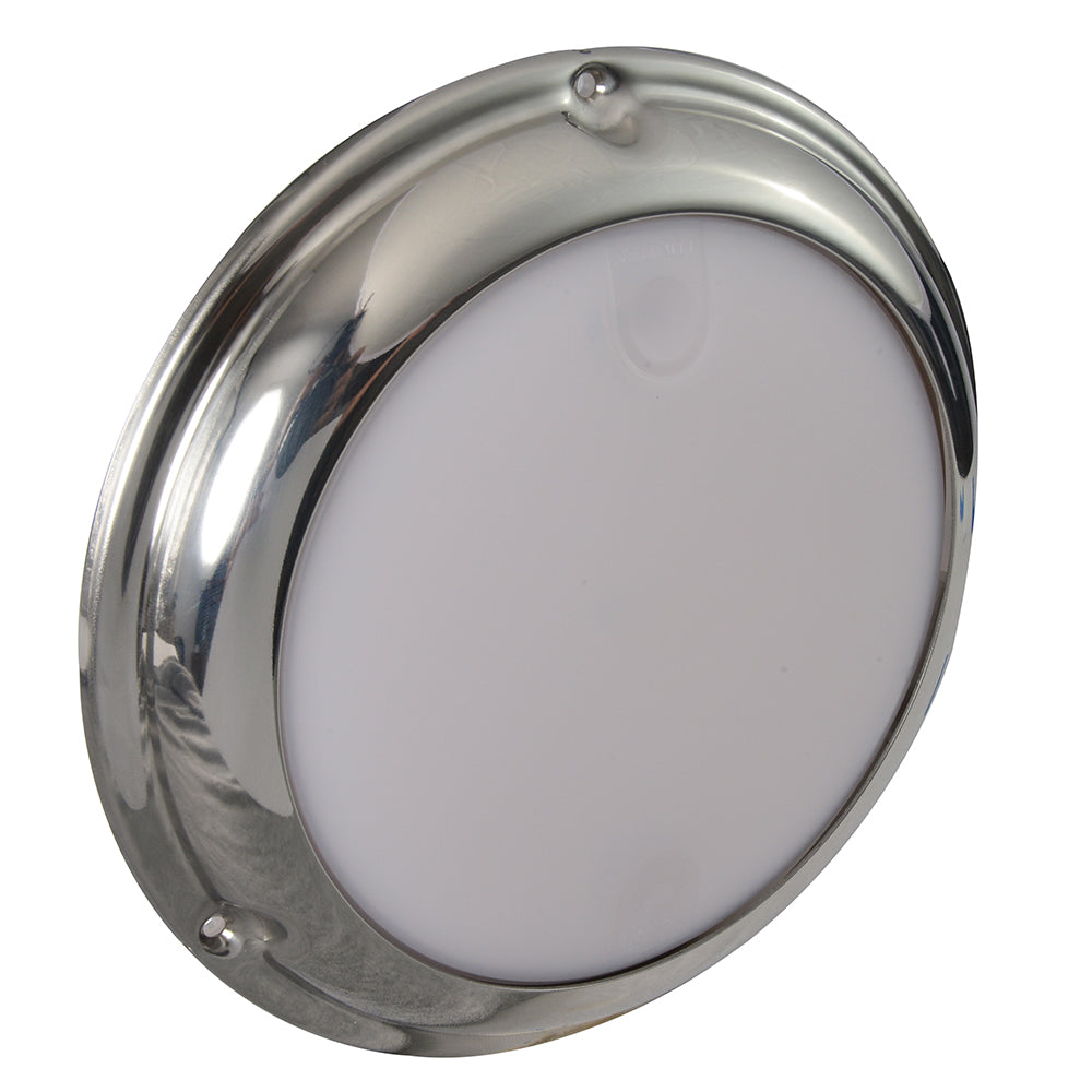 Lumitec TouchDome - Dome Light - Polished SS Finish - 2-Color White/Blue Dimming (101097)