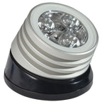 Lumitec Zephyr LED Spreader/Deck Light -Brushed, Black Base - White Non-Dimming (101326)