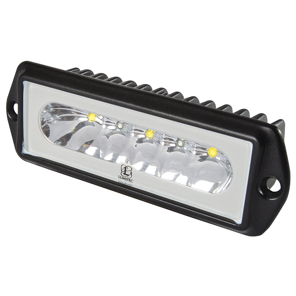 Lumitec Capri2 - Flush Mount LED Flood Light - Black Housing - 2-Color White/Blue Dimming (101186)