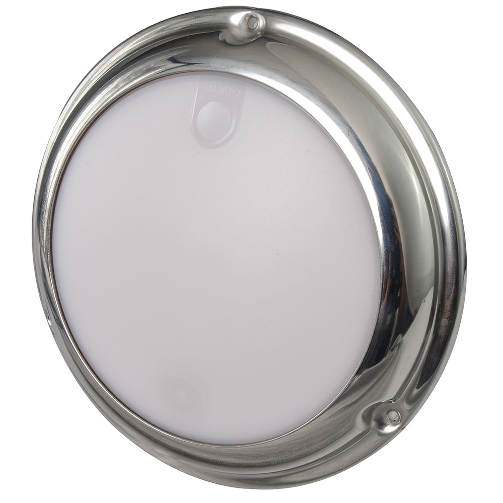Lumitec TouchDome - Dome Light - Polished SS Finish - 2-Color White/Red Dimming (101098)