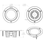 Lumitec Shadow - Flush Mount Down Light - Polished SS Finish - 3-Color Red/Blue Non Dimming with White Dimming (114118)
