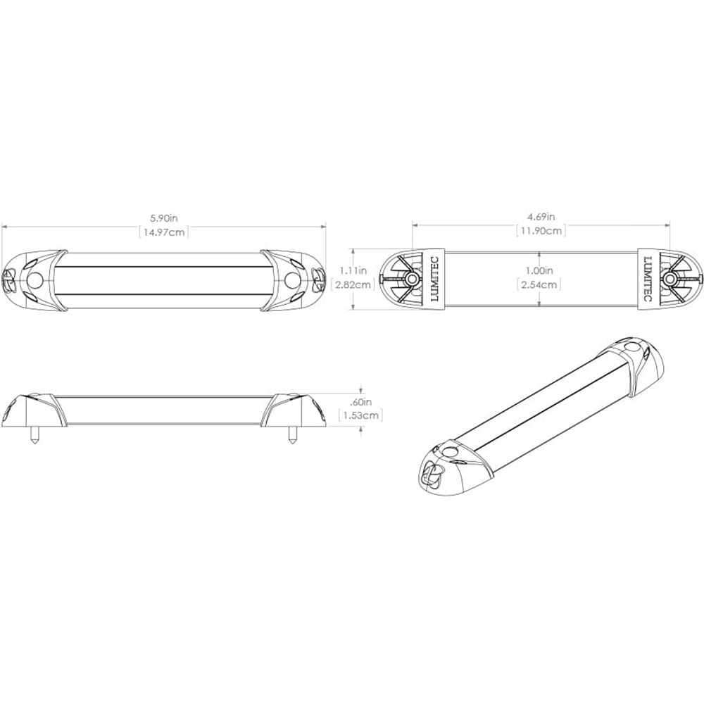 Lumitec MiniRail2 6" Light - White Non Dimming (101078)