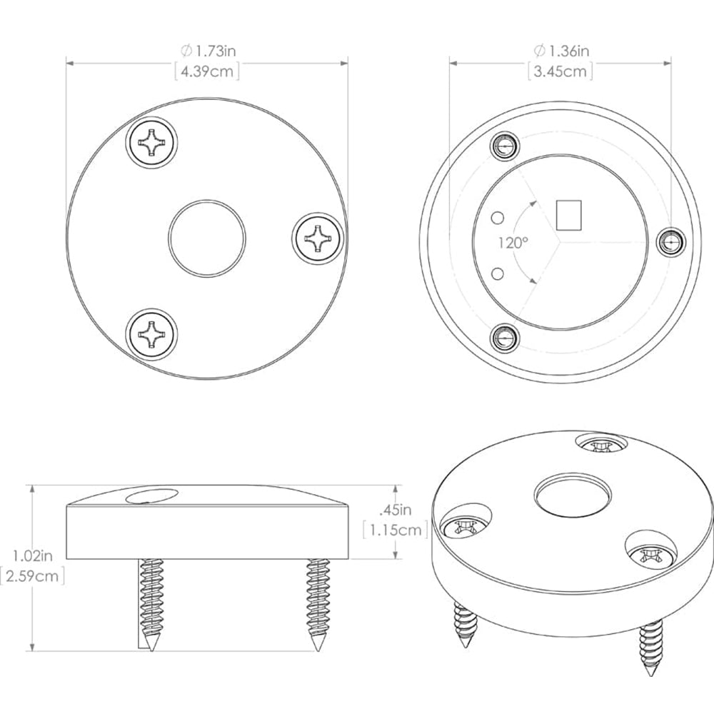 Lumitec High Intensity "Anywhere" Light - Brushed Housing - White Non-Dimming (101033)