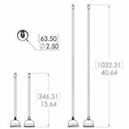 Lumitec Contour Anchor Light - 39" - Black Shaft White Base (101584)