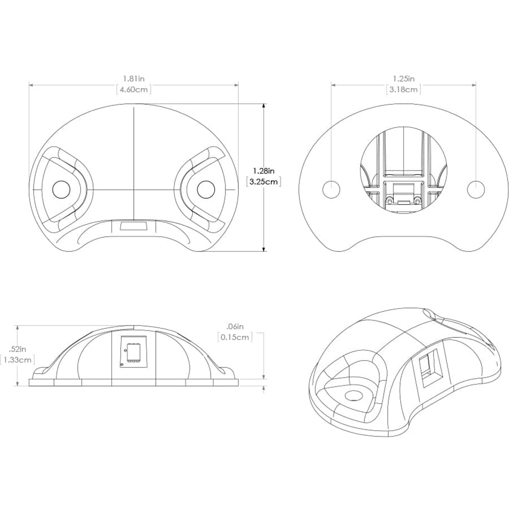 Lumitec Barbados Courtesy Accent LED Light - Black with White Light (101059)