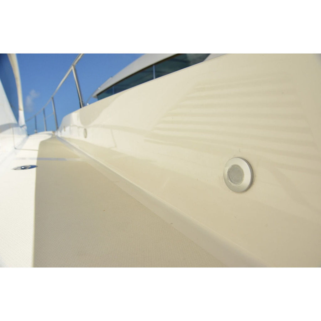 Lumitec Orbit Flush Mount LED Down Light, White/Red/Blue/Purple, Black Finish, IP67, 10-30V (112550)