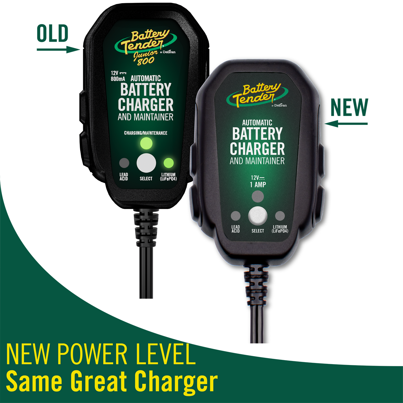 Battery Tender 12V 800M Amp Weather Resistant Battery Charger (022-0150-DL-WH)