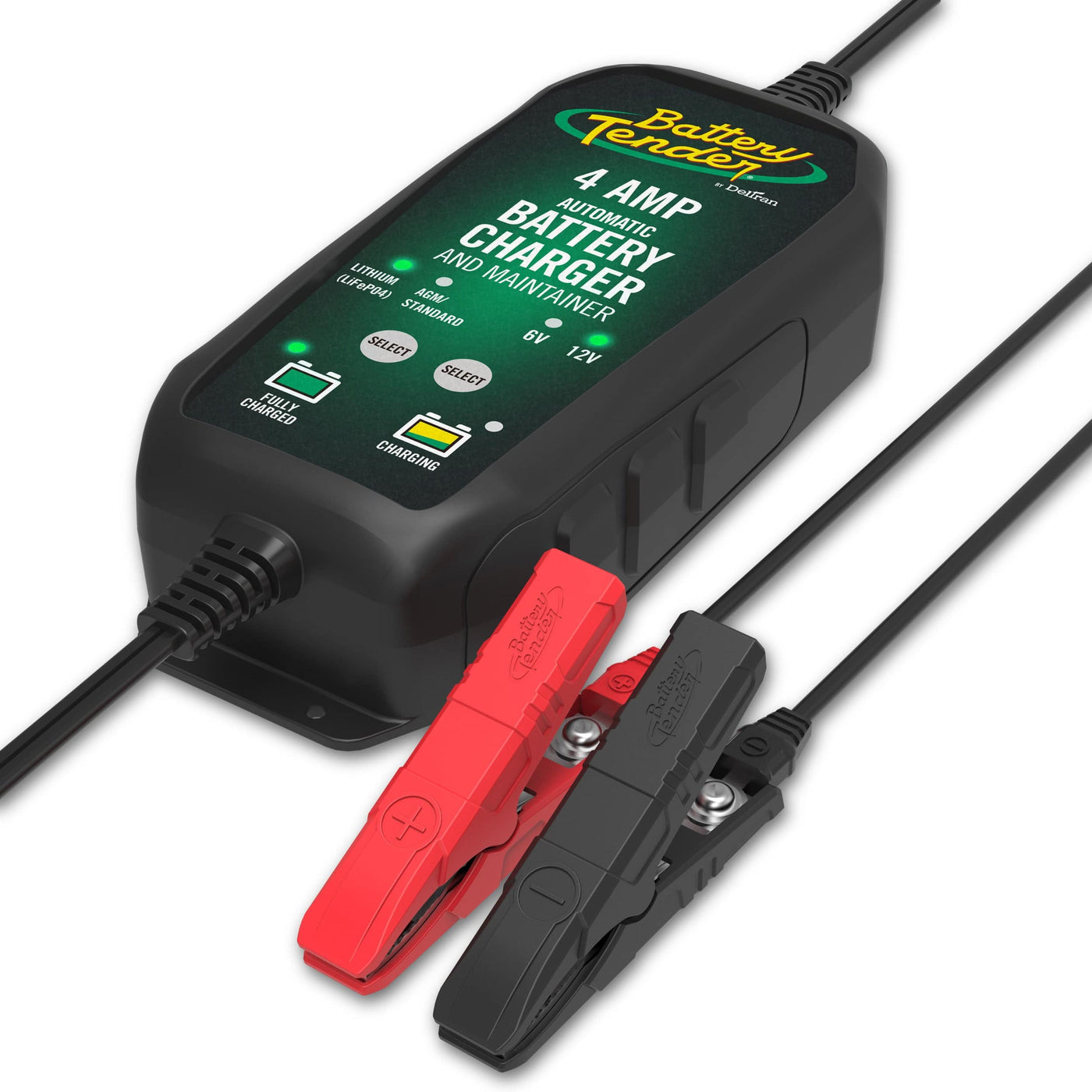 Battery Tender 6V/12V 4 Amp Lead Acid & Lithium Selectable Battery Charger (022-0209-BT-WH)