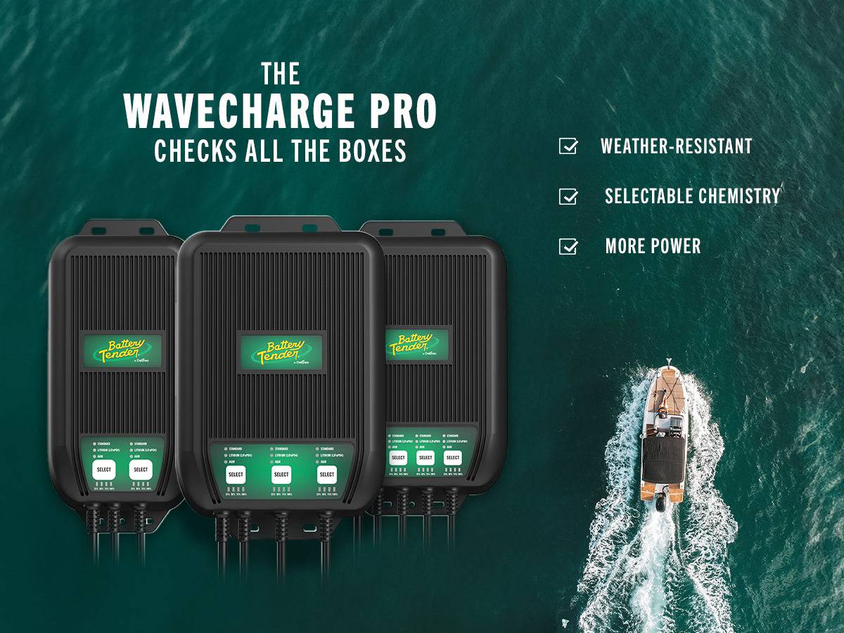 Battery Tender WaveCharge Pro 3-Bank 12V 30 Amp Battery Charger (022-1008-DL-WH)