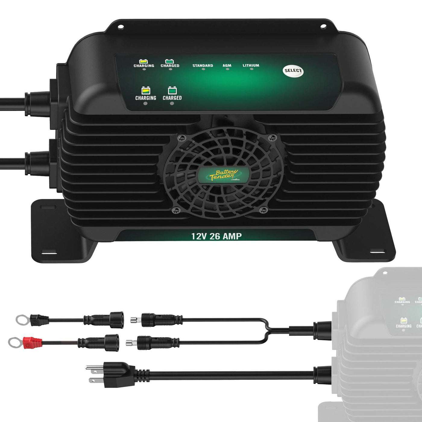 Battery Tender PowerPlus 12V 26  Amp On-Board Lithium Compatible Battery Charger & Maintainer (022-2011-DL-WH)