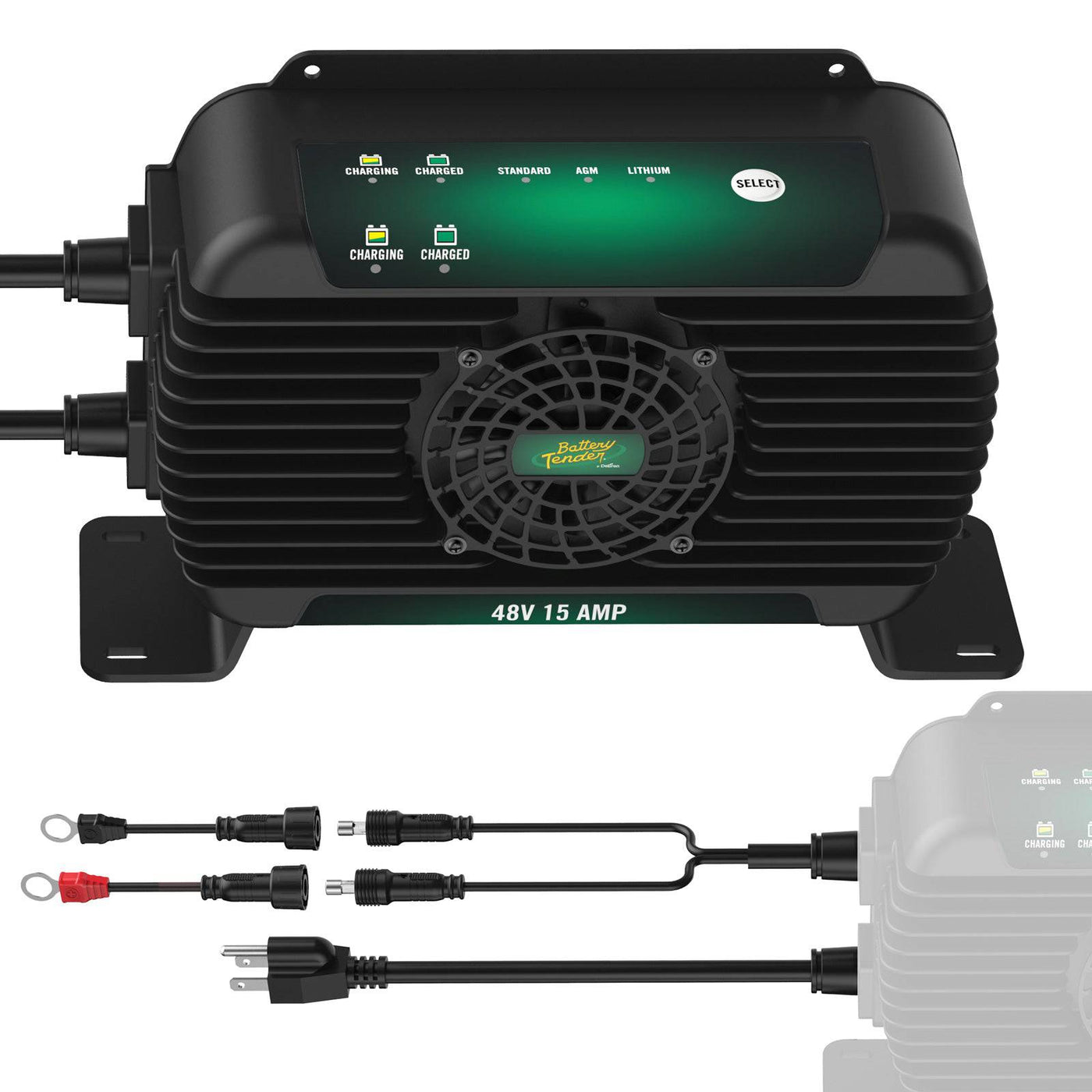 Battery Tender PowerPlus 48V 15  Amp On-Board Lithium Compatible Battery Charger & Maintainer (022-2014-DL-WH)