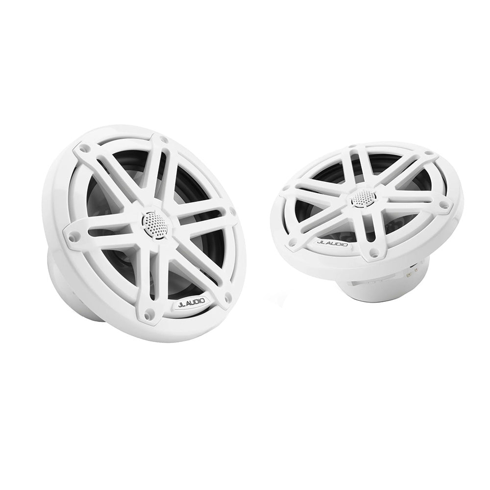 JL Audio M3-650X-S-Gw 6.5" 60W RMS Marine Coaxial Speakers, White Sport Grilles, Pair (010-03063-00)