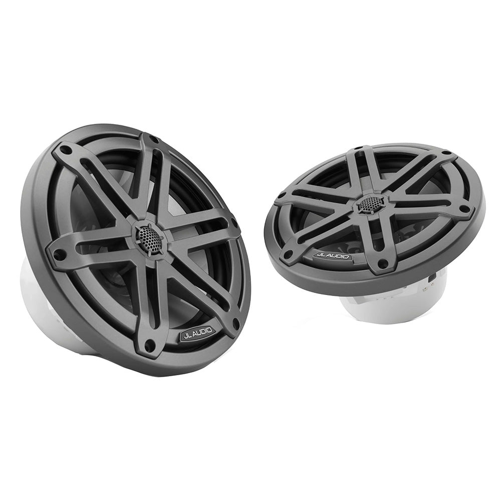JL Audio M3-770X-S-Gm 7.7" 70W RMS Marine Coaxial Speakers, Gray Sport Grilles, Pair (010-03066-00)