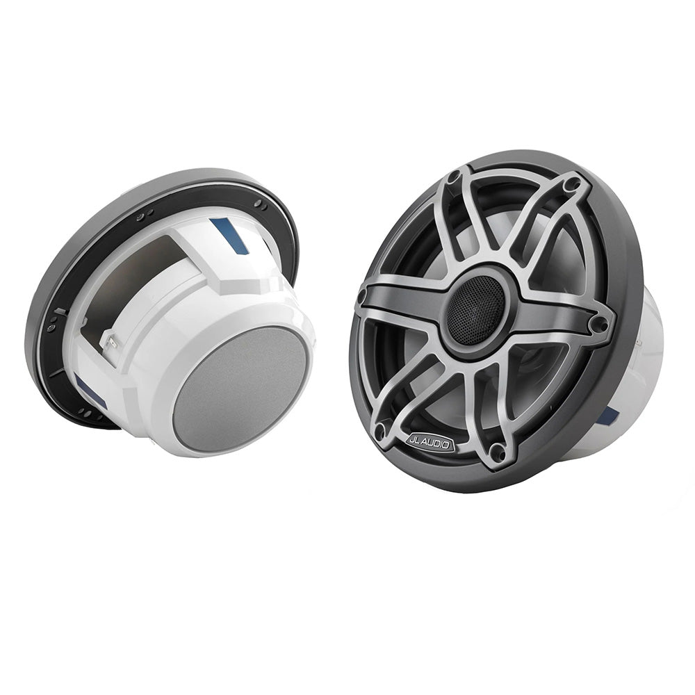 JL Audio M6-770X-S-GmTi 7.7" 100W RMS M6 Marine Coaxial Speakers with Titanium Sport Grilles, Pair (010-03075-00)