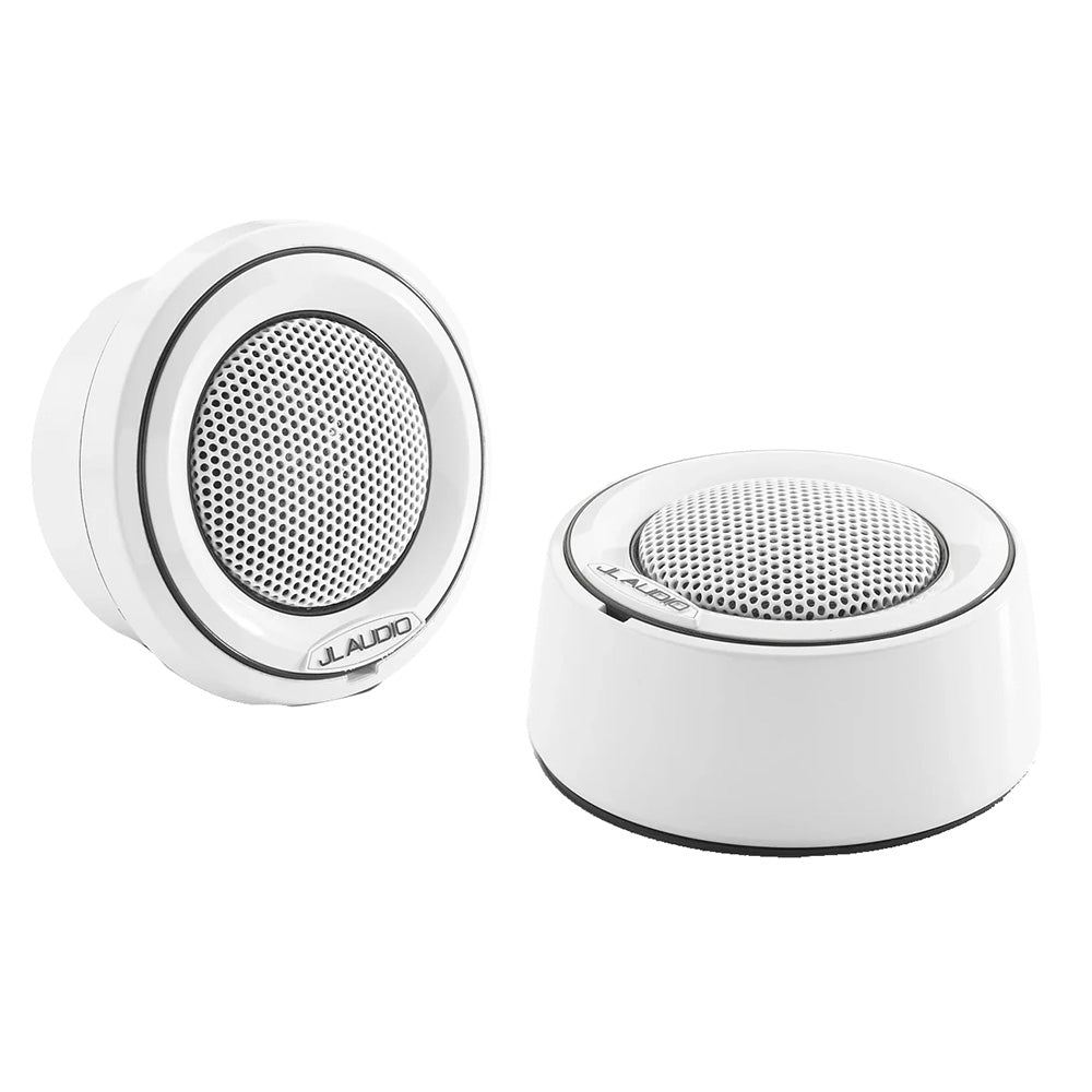 JL Audio M6-100CT-C/S-3Gw M6 1" 75W RMS Marine Component Tweeters with White Mounting Cups & Trim Rings, Pair (010-03379-00)