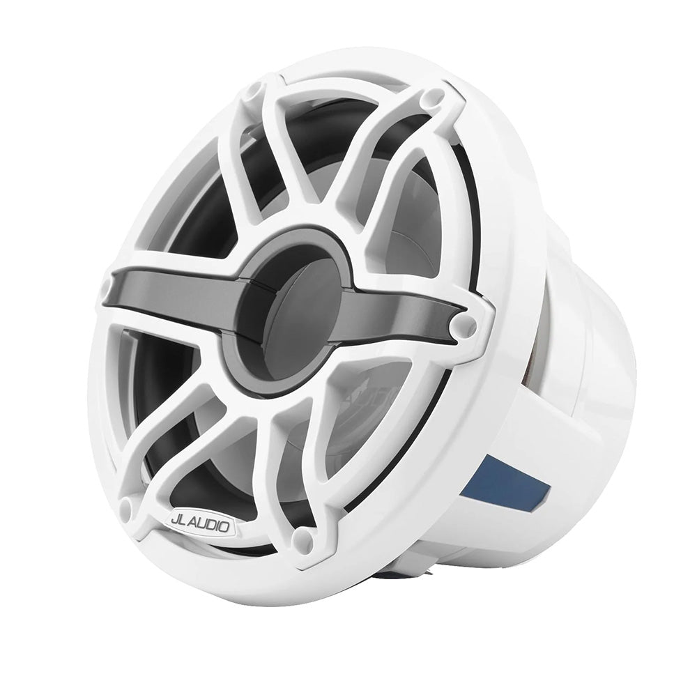 JL Audio M6-10W-S-GwGw-4 10" 250W RMS Enclosure-Optimized Marine Subwoofer, White Sport Grille (010-03488-00)