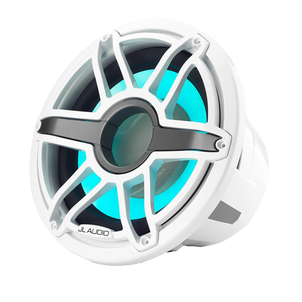 JL Audio M7-12IB-S-GwGw-i-4 12" 600W RMS Infinite-Baffle Marine Subwoofer with RGB LED Lighting, White Sport Grille (010-03287-00)