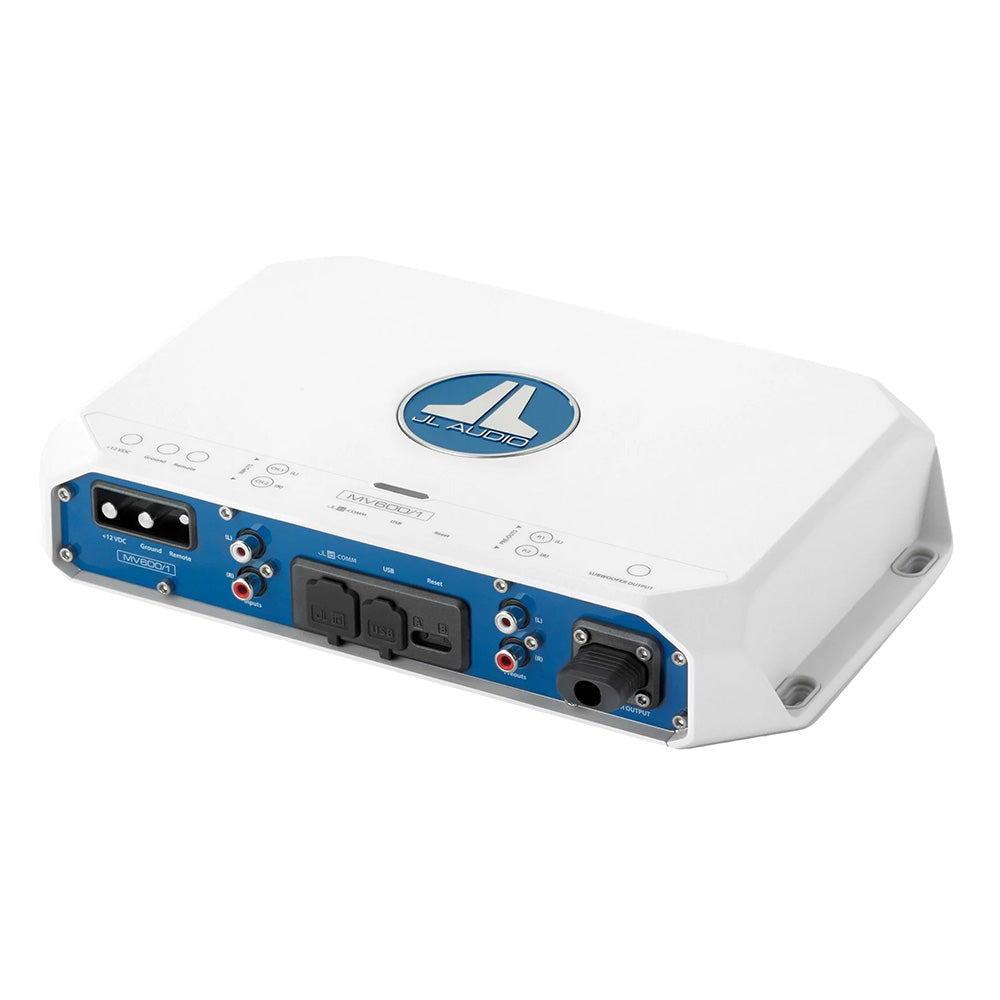 JL Audio MV600/1 600W RMS Monoblock Marine Subwoofer Amplifier with Integrated DSP (010-03334-00)