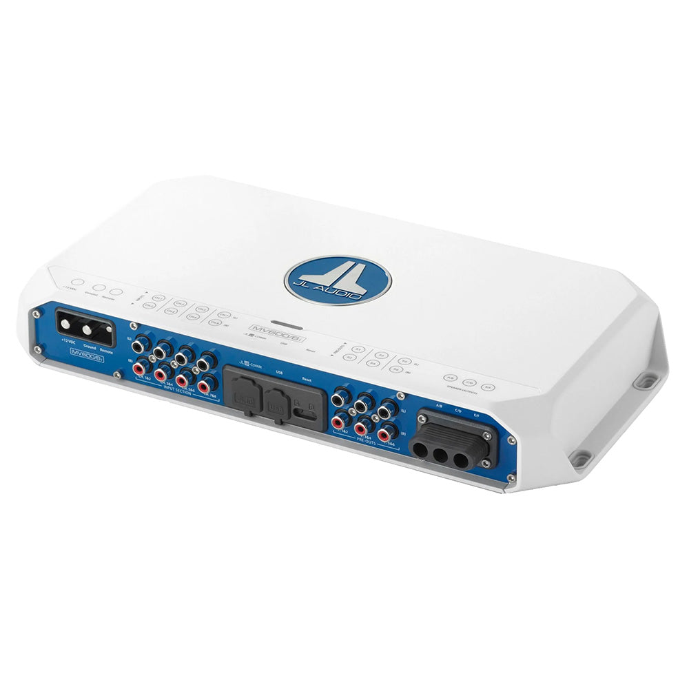 JL Audio MV600/6i 600W RMS 6-Channel Full-Range Class D Marine Amplifier with Integrated DSP (010-03338-00)