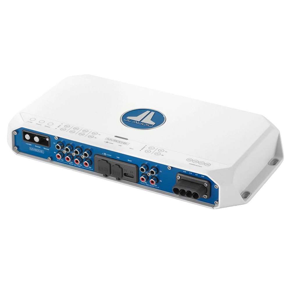 JL Audio MV800/8i 800W RMS 8-Channel Full-Range Class D Marine Amplifier with Integrated DSP (010-03339-00)