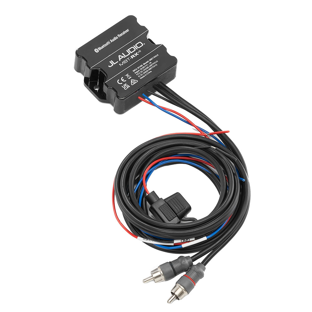JL Audio MBT-RXv2 IPX7 Weatherproof Bluetooth Audio Receiver with aptX HD for Marine & Powersports (010-03377-00)