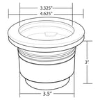 PLASHLIGHTS Stainless Steel Illuminated Cup Holder - RGB | PL-CH-457-RGB-SS