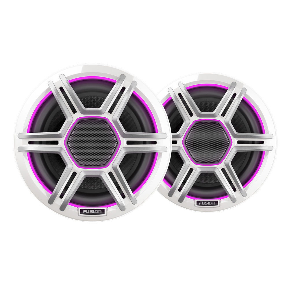 Fusion AP-FL65SPW Apollo 6.5" Marine Speakers with CRGBW LED Lighting, Sports White, Pair (010-02918-01)