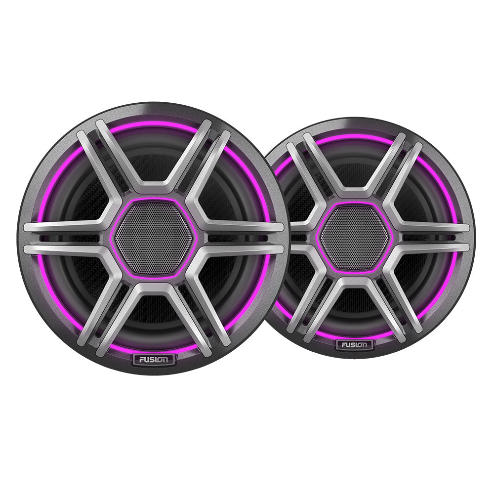 Fusion AP-FL77SPG Apollo 7.7" Marine Speakers with CRGBW LED Lighting, Sports Gray, Pair (010-02918-13)