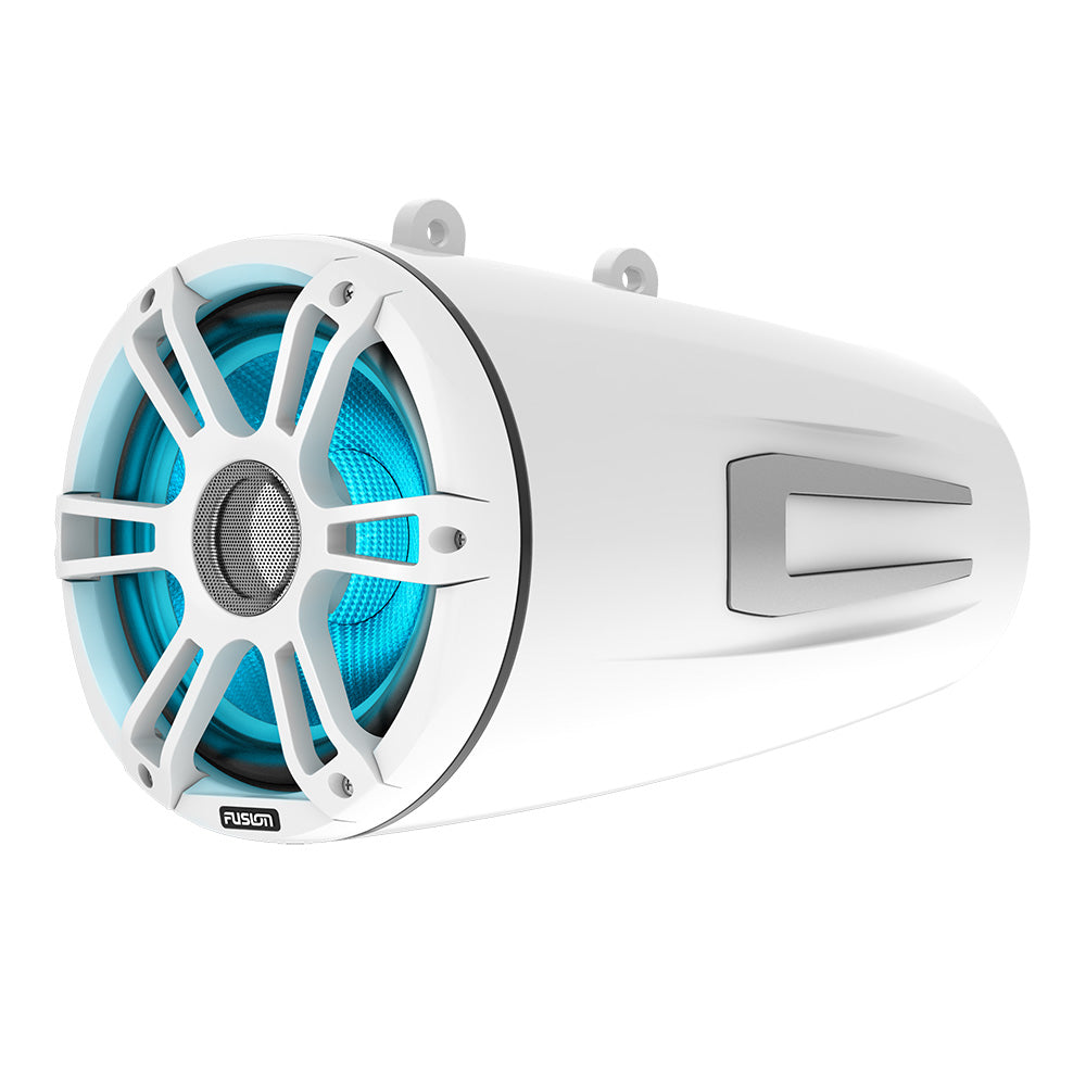 Fusion SG-FLT883SPW Signature Series 3i 8.8" 330W Marine Wake Tower Speakers with CRGBW LED Lighting, Sports White, Pair (010-02773-50)