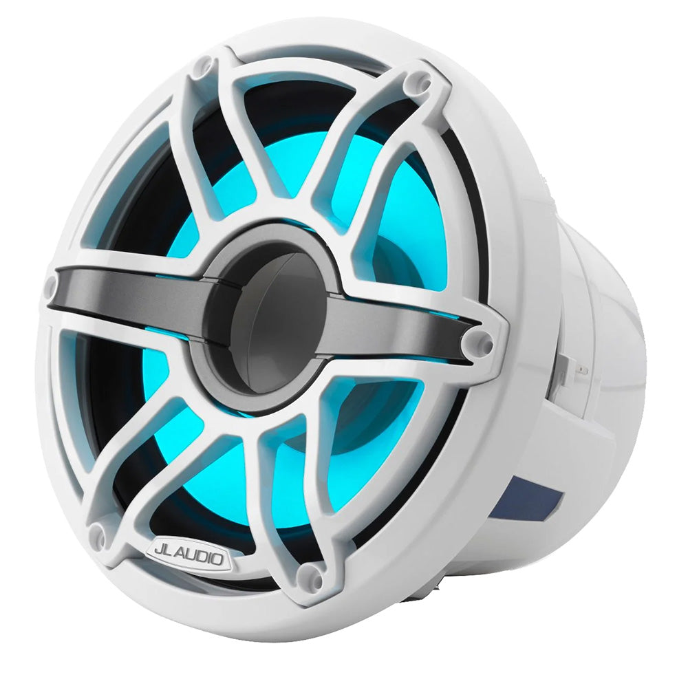 JL Audio M6-8IB-S-GwGw-i-4 8" 200W RMS Infinite-Baffle Marine Subwoofer with RGB LED Lighting, White Sport Grille (010-03081-00)