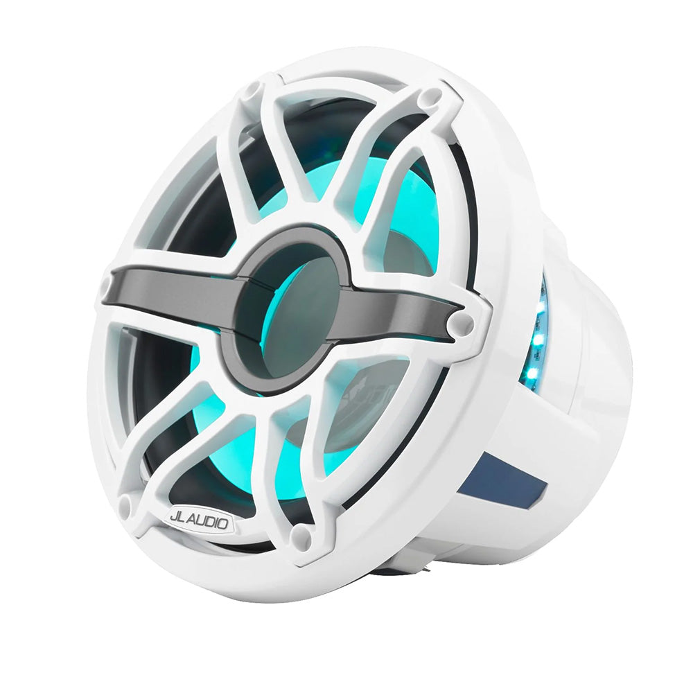 JL Audio M6-10IB-S-GwGw-i-4 10" Marine Infinite-Baffle Subwoofer with RGB LED Lighting, White Sport Grille (010-03085-00)