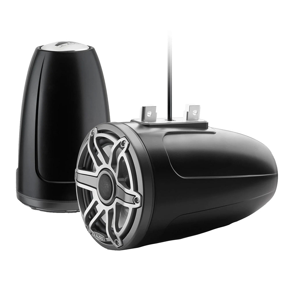 JL Audio M6-770ETXv3-Sb-S-GmTi 7.7" 100W RMS Enclosed Marine Tower Speakers with Titanium Sport Grilles, Pair (010-03279-00)