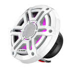 JL Audio M200 6.5" 50W RMS Marine Coaxial Speakers with RGB LED Lighting, White Sport Grilles, Pair (010-04753-02)