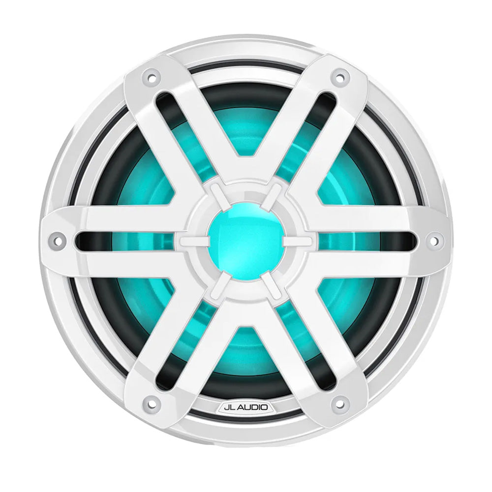 JL Audio M200 10" 250W RMS Infinite-Baffle Marine Subwoofer with RGB LED Lighting & White Sport Grille (010-04759-00)