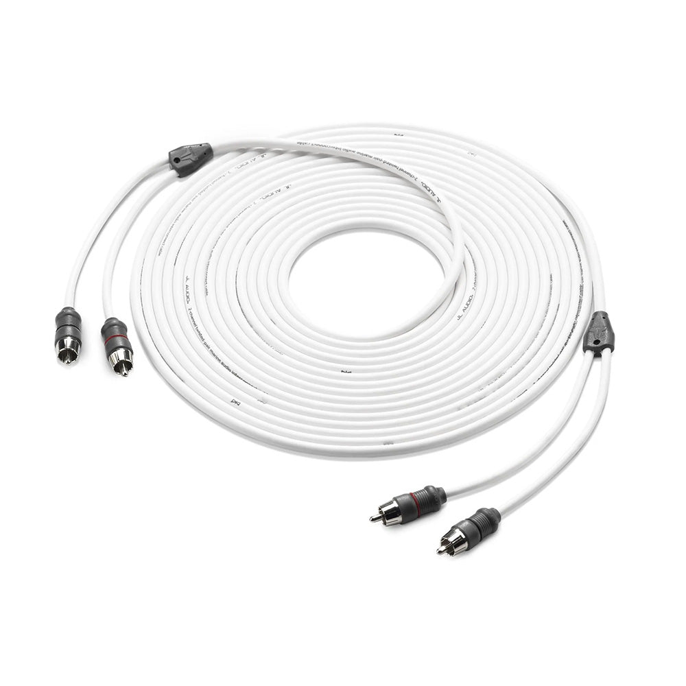 JL Audio XMD-WHTAIC2-25 25 ft 2-Channel Twisted-Pair Marine RCA Audio Interconnect Cable (010-13415-00)