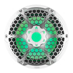 DS18 NXL-12SUB/WH HYDRO 12" 350W RMS 4-Ohm Marine Subwoofer with RGB LED Lighting, White