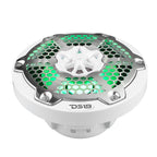 DS18 NXL-6M/WH HYDRO 6.5" 100W RMS 4-Ohm 2-Way Marine Coaxial Speakers with RGB LED Lighting, White Metal-Mesh Grilles, Pair