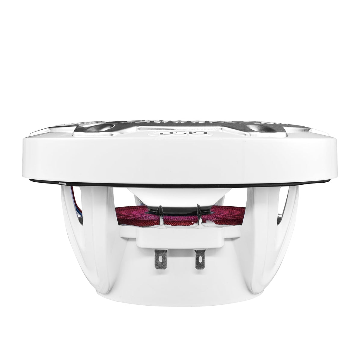 DS18 NXL-6M/WH HYDRO 6.5" 100W RMS 4-Ohm 2-Way Marine Coaxial Speakers with RGB LED Lighting, White Metal-Mesh Grilles, Pair