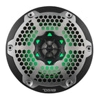 DS18 NXL-6M/BK HYDRO 6.5" 100W RMS 4-Ohm 2-Way Marine Coaxial Speakers with RGB LED Lighting, Black Metal-Mesh Grilles, Pair