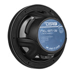DS18 NXL-8M/BK HYDRO 8" 125W RMS 4-Ohm 2-Way Marine Coaxial Speakers with RGB LED Lighting, Black Metal-Mesh Grilles, Pair