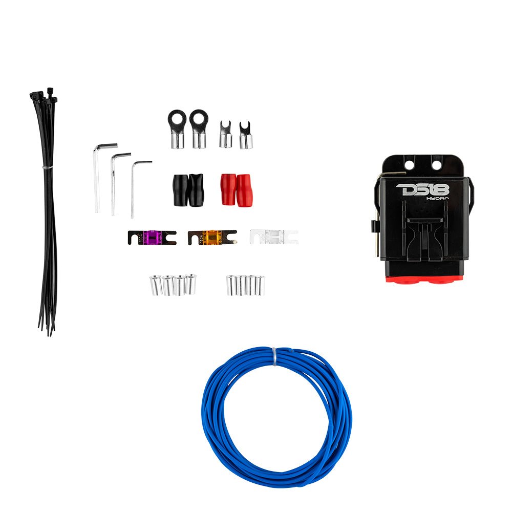 DS18 MOFCKIT4 HYDRO 4 AWG Marine-Grade Tinned OFC Amplifier Wiring Kit, White