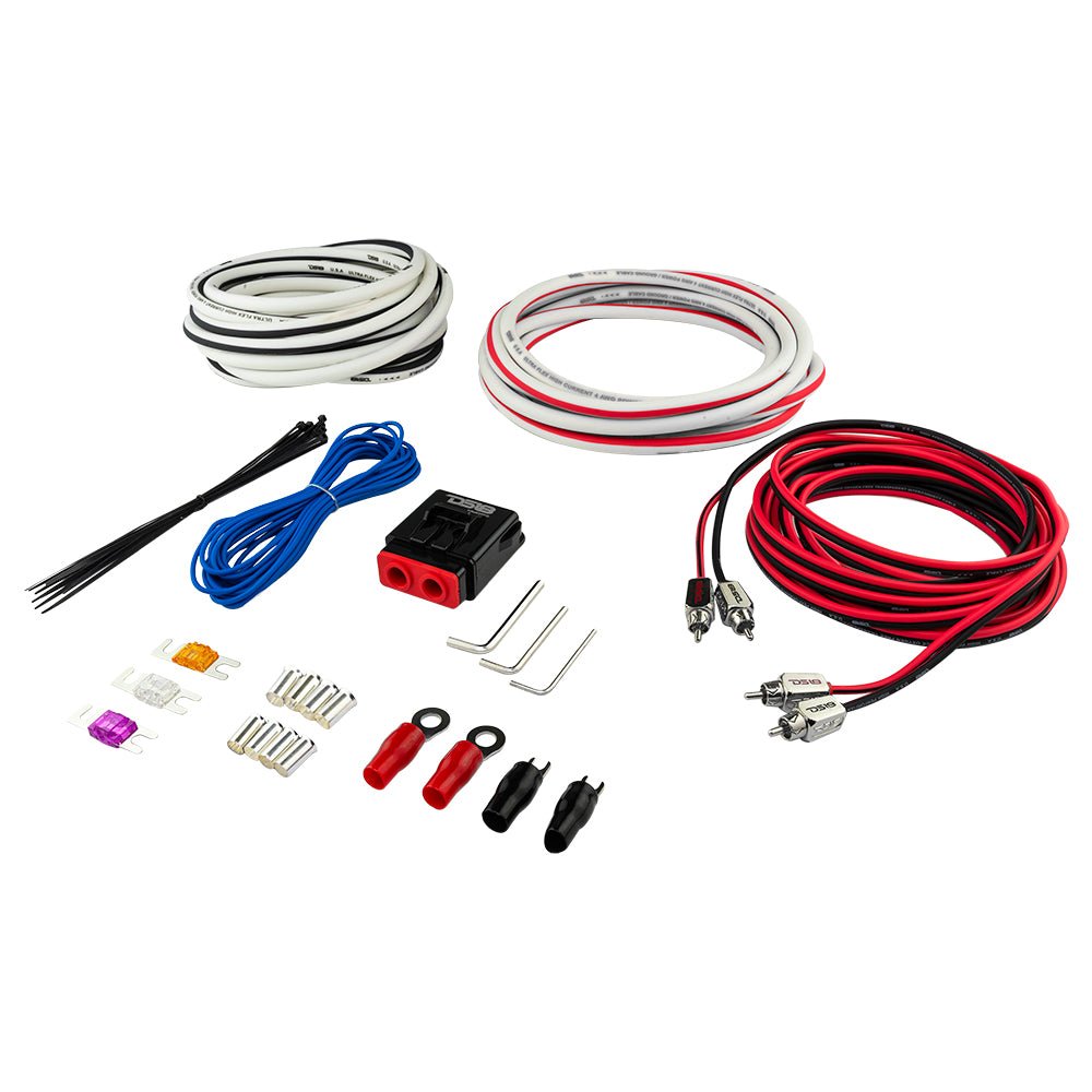 DS18 MOFCKIT4 HYDRO 4 AWG Marine-Grade Tinned OFC Amplifier Wiring Kit, White
