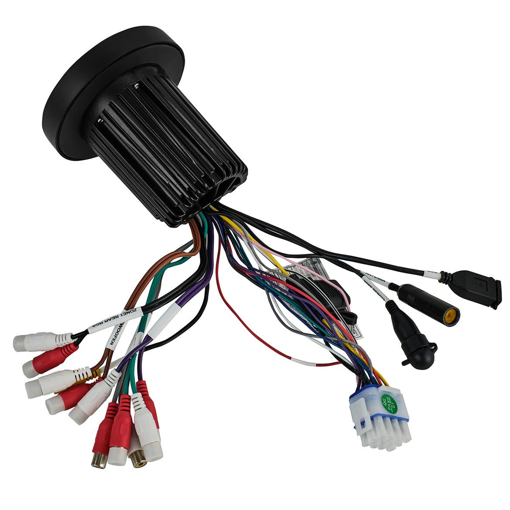 DS18 MRX100 HYDRO Round Marine & Powersports Digital Media Receiver with Bluetooth, 3" color TFT, 2-Zone Audio, 4 x 50W Max