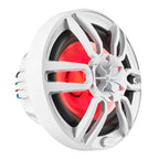 DS18 NXL-69/WH HYDRO 6 x 9" 125W RMS 4-Ohm 2-Way Marine Coaxial Speakers with RGB LED Lighting, White Composite Grilles, Pair