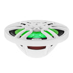 DS18 NXL-69/WH HYDRO 6 x 9" 125W RMS 4-Ohm 2-Way Marine Coaxial Speakers with RGB LED Lighting, White Composite Grilles, Pair