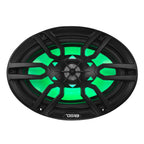 DS18 NXL-69/BK HYDRO 6 x 9" 125W RMS 4-Ohm 2-Way Marine Coaxial Speakers with RGB LED Lighting, Black Composite Grilles, Pair