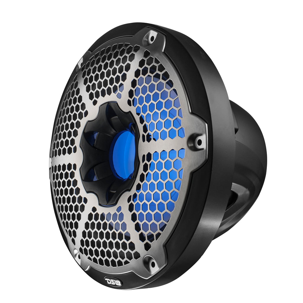 DS18 NXL-10SUB/BK HYDRO 10" 300W RMS 4-Ohm Marine Subwoofer with RGB LED Lighting, Black