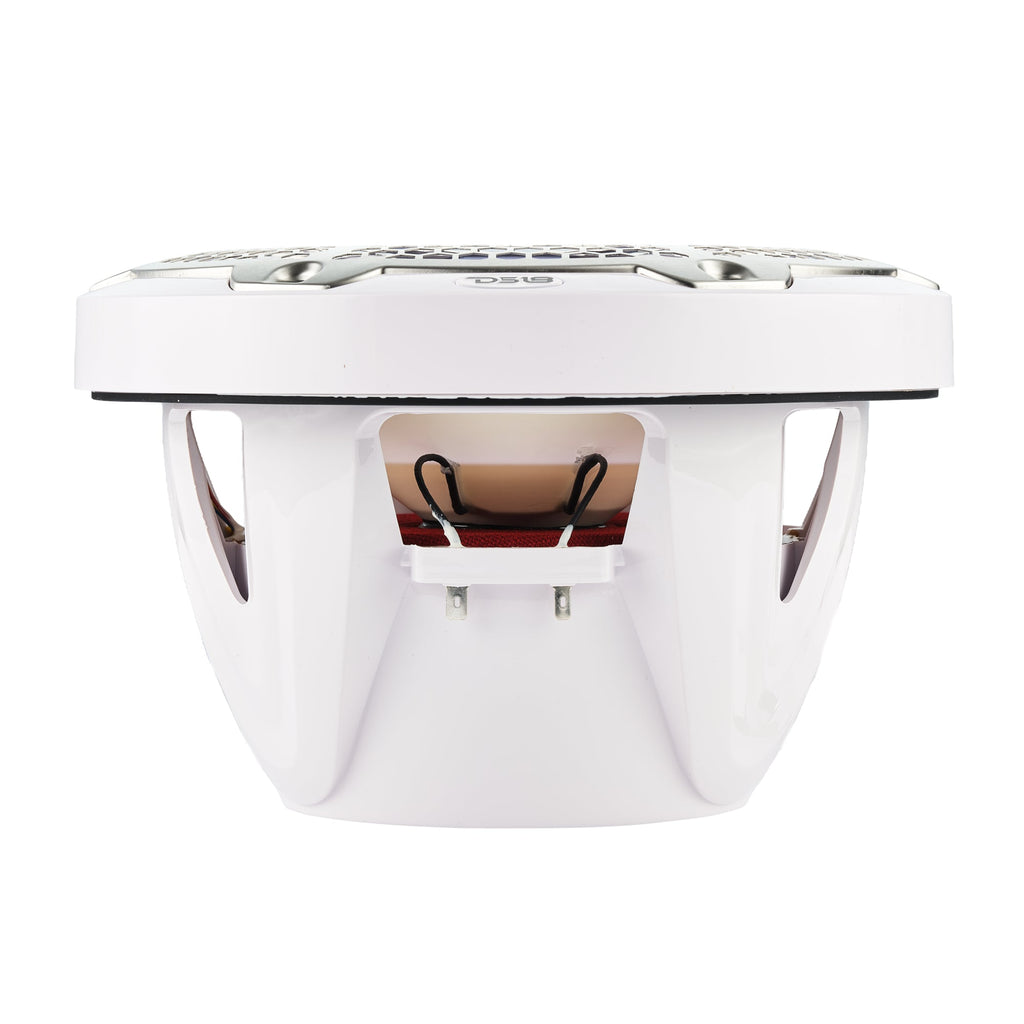DS18 NXL-10SUB/WH HYDRO 10" 300W RMS 4-Ohm Marine Subwoofer with RGB LED Lighting, White