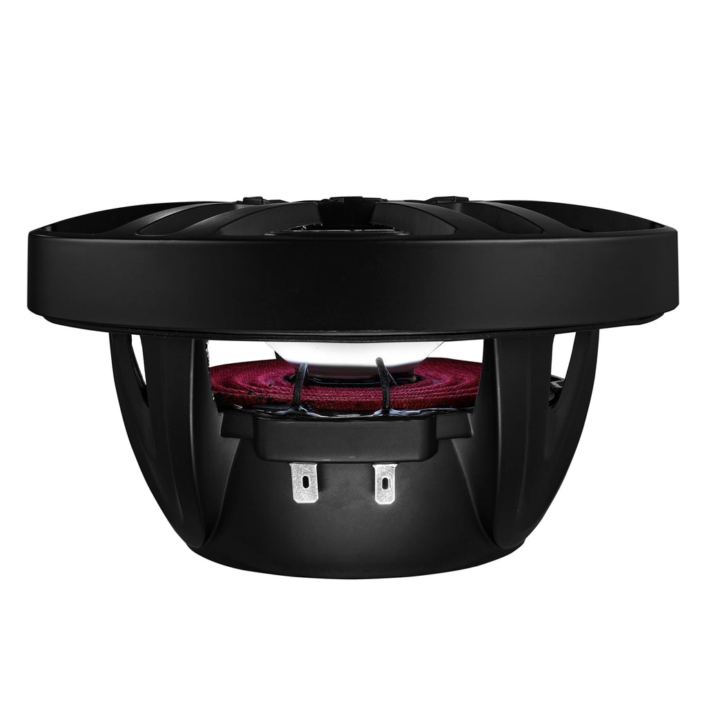 DS18 NXL-6/BK HYDRO 6.5" 100W RMS 4-Ohm 2-Way Marine Coaxial Speakers with RGB LED Lighting, Matte Black Composite Grilles, Pair